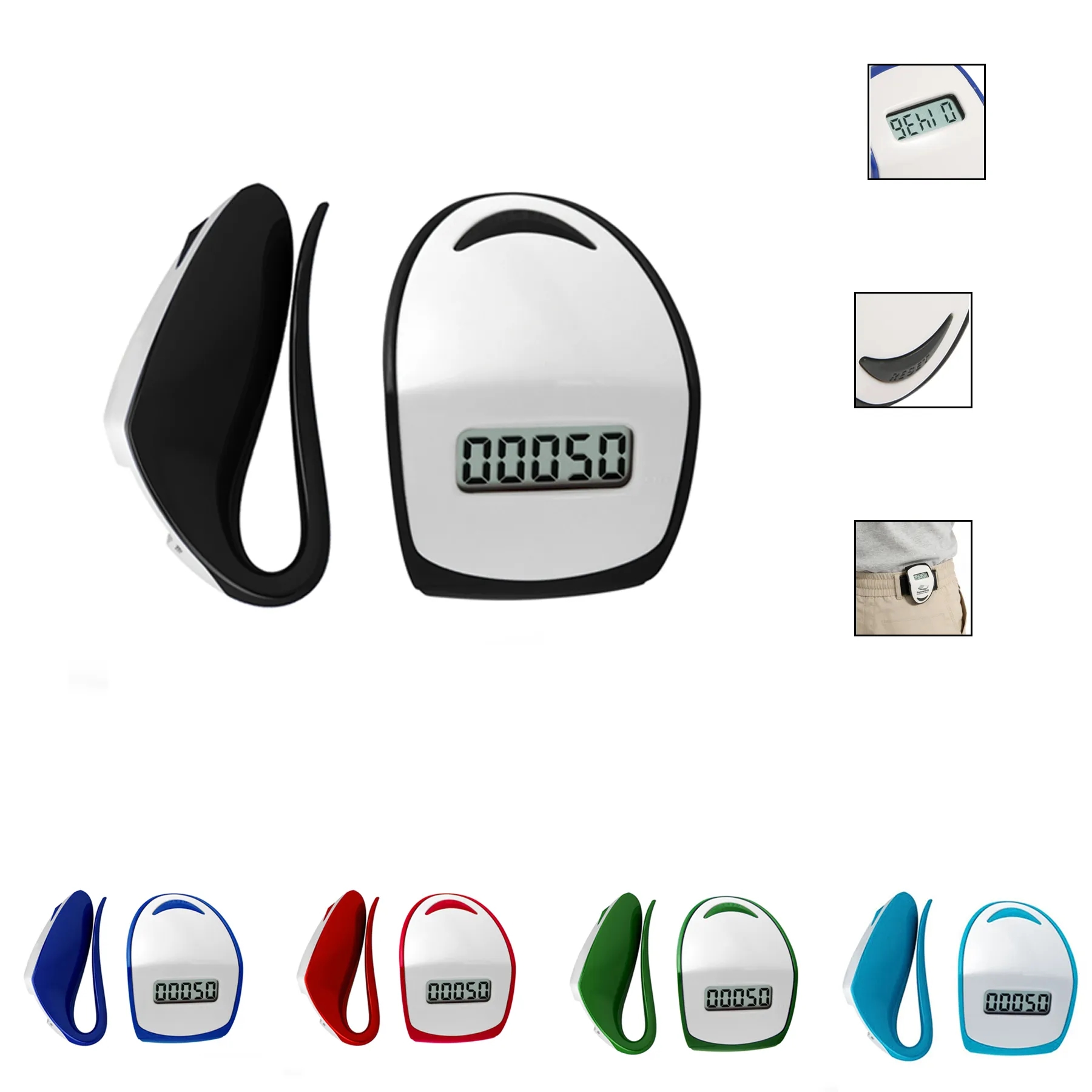Compact LCD Step Tracking Pedometer With Belt Clip