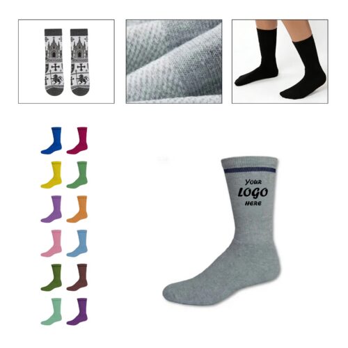 Premium Full Cushion Crew Socks With Knit In Logo