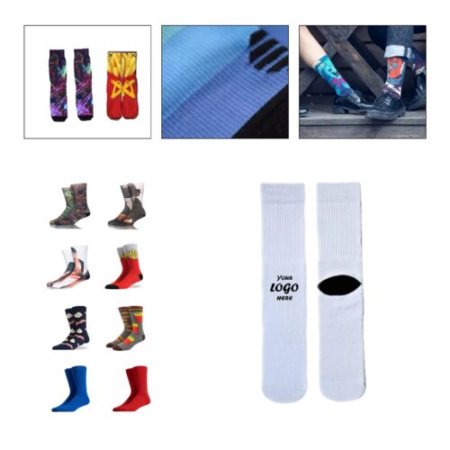 Custom Full Color Dress Socks With Sublimated Design