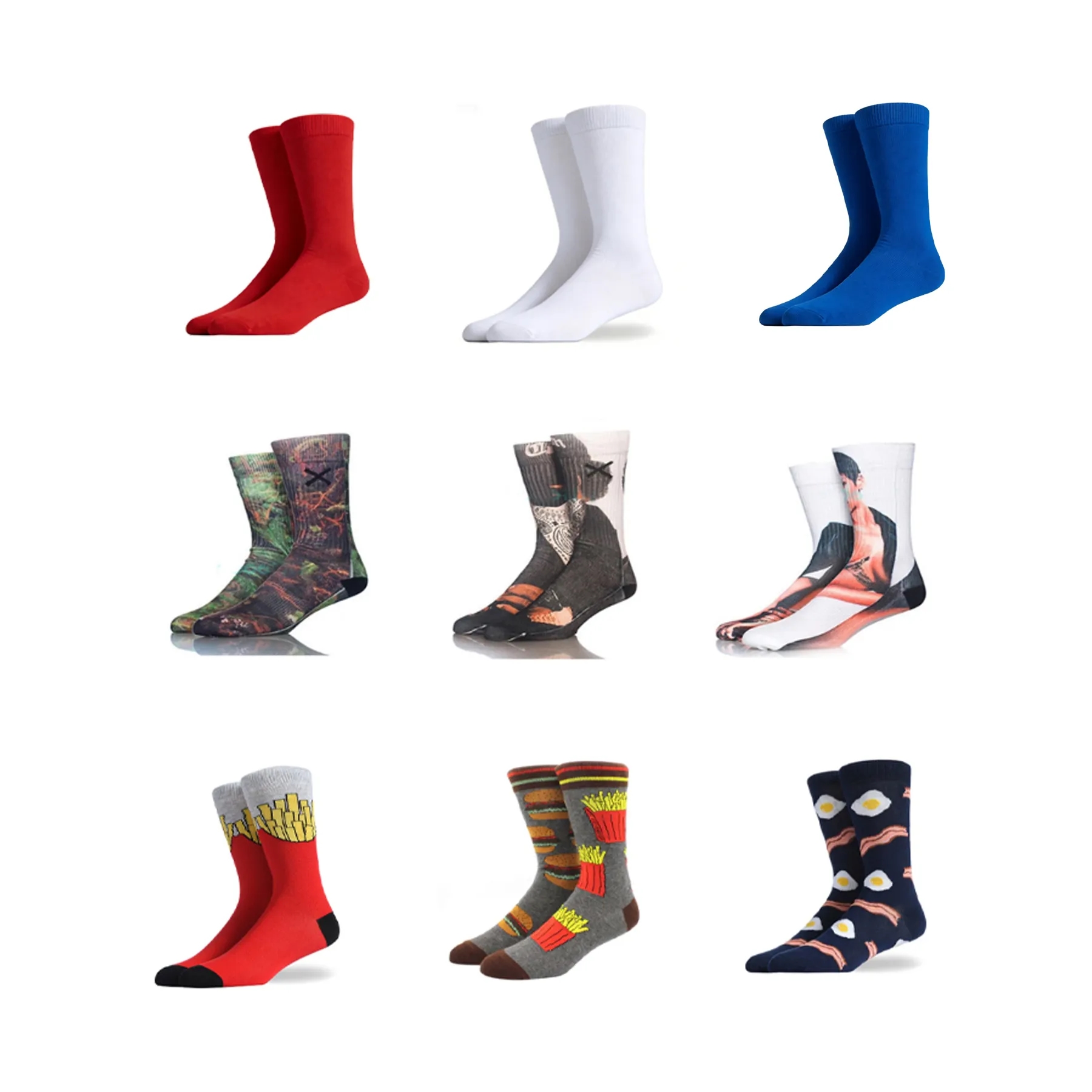 Custom Full Color Dress Socks With Sublimated Design - Image 3