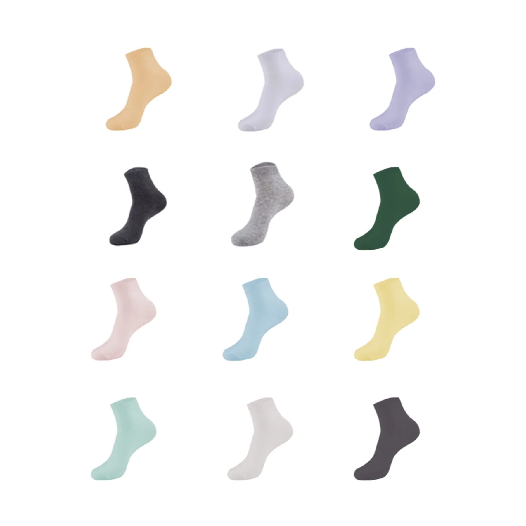 Pure Cotton Men's Business Socks With Jacquard Logo - Image 3