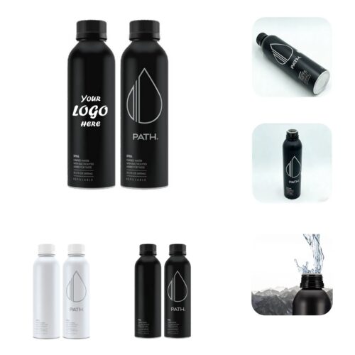 20 Oz Aluminum Water Bottle With Silicone Carry Strap