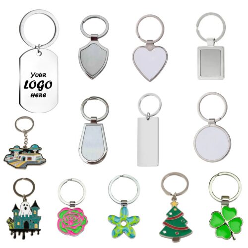 1.25in Full Color Stainless Steel Custom Shape Keytag
