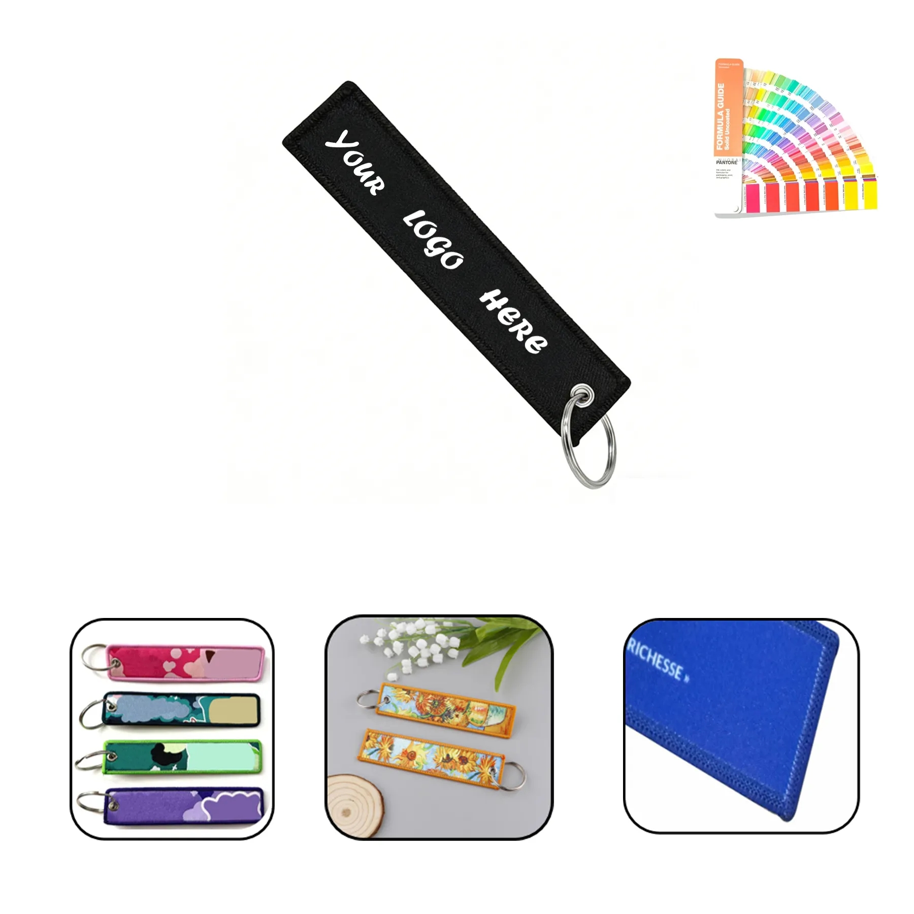 Custom Full Color Flight Keytag Keychain With Border