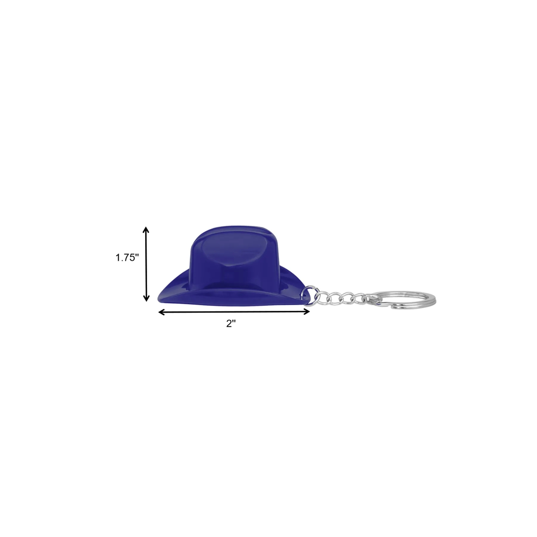 Cowboy Hat Bottle Opener Keychain With Split Ring - Image 3