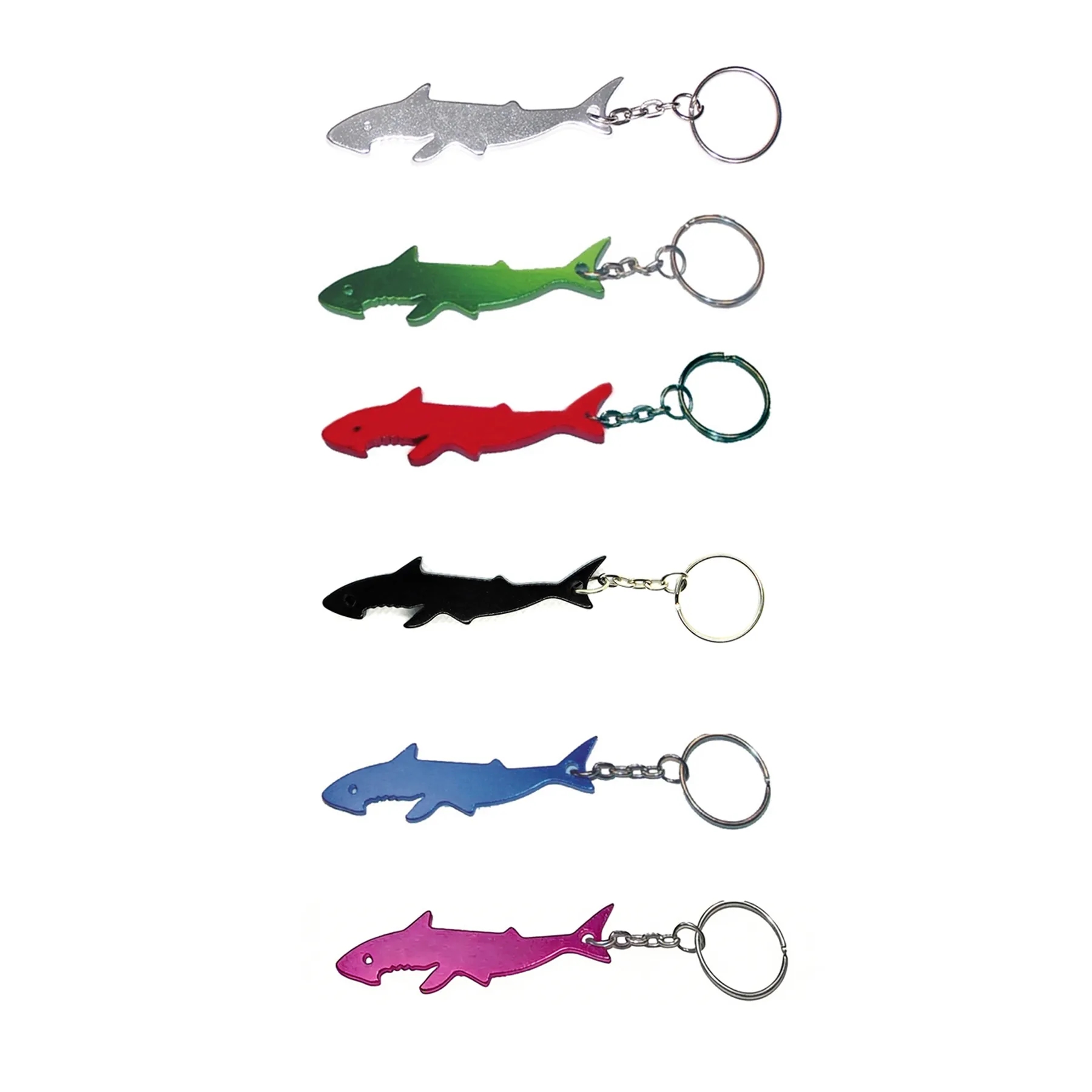 Shark Shape Aluminum Bottle Opener Keychain Tool - Image 3