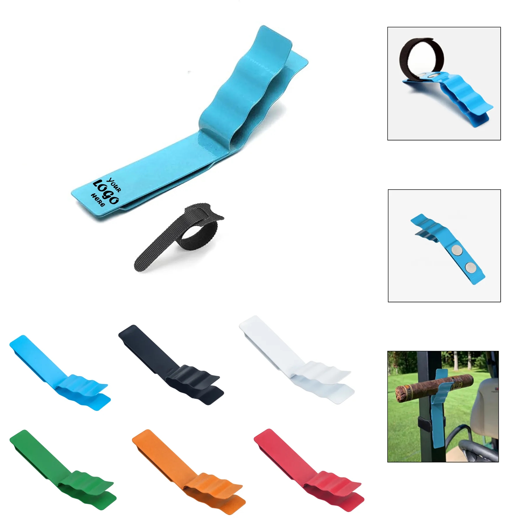 Magnetic Outdoor Grade V Cigar Holder For Golf Carts And Met