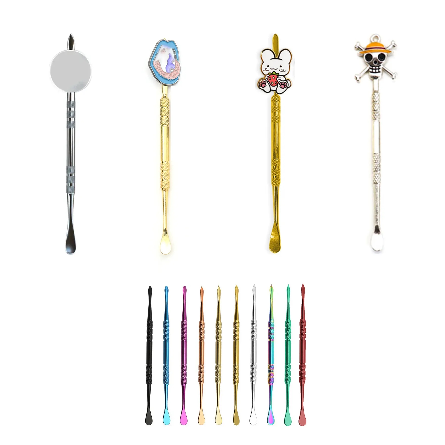 Solid Metal Custom Shape Dab Tool With Full Color Logo Print