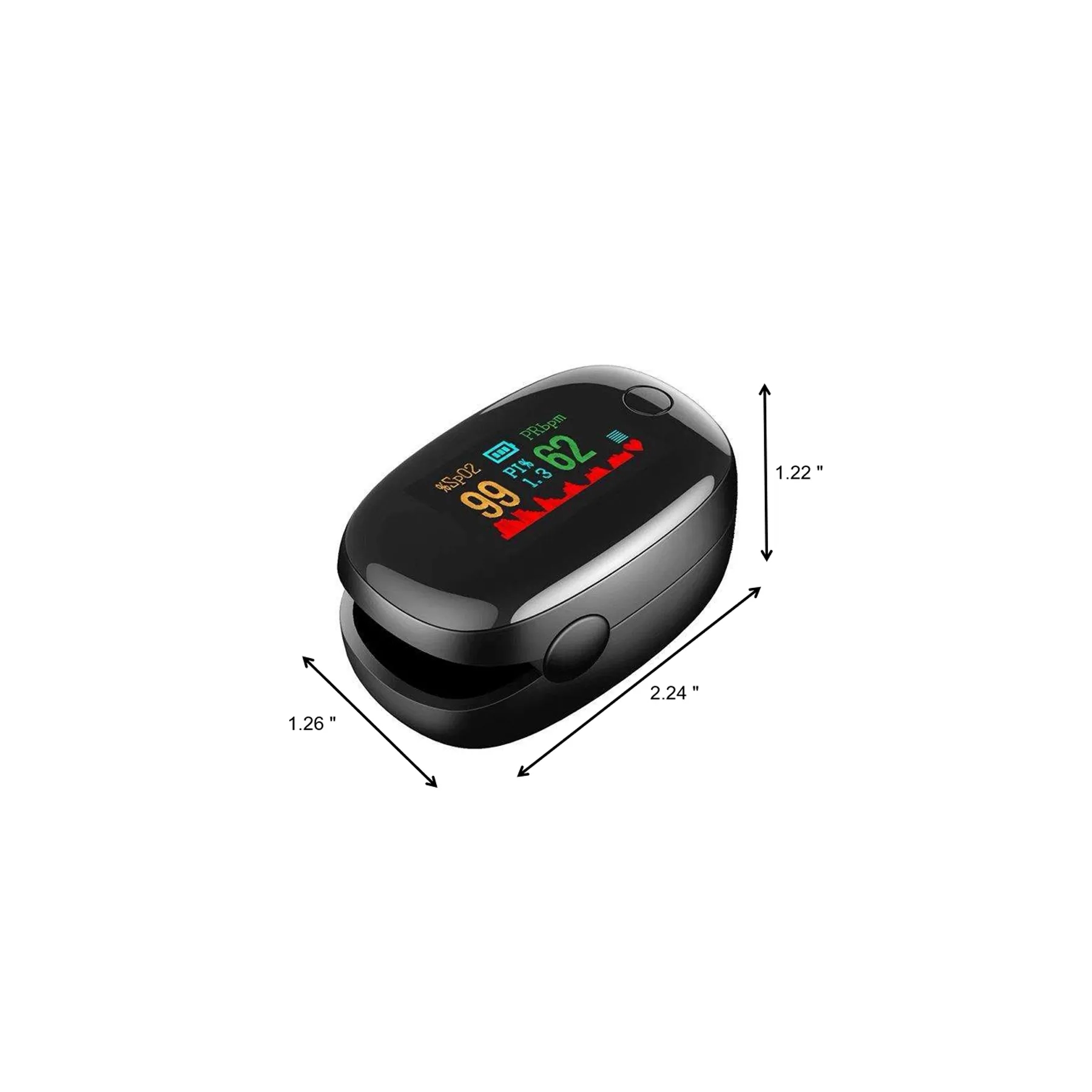 Portable Fingertip Pulse Oximeter With LED Display - Image 2