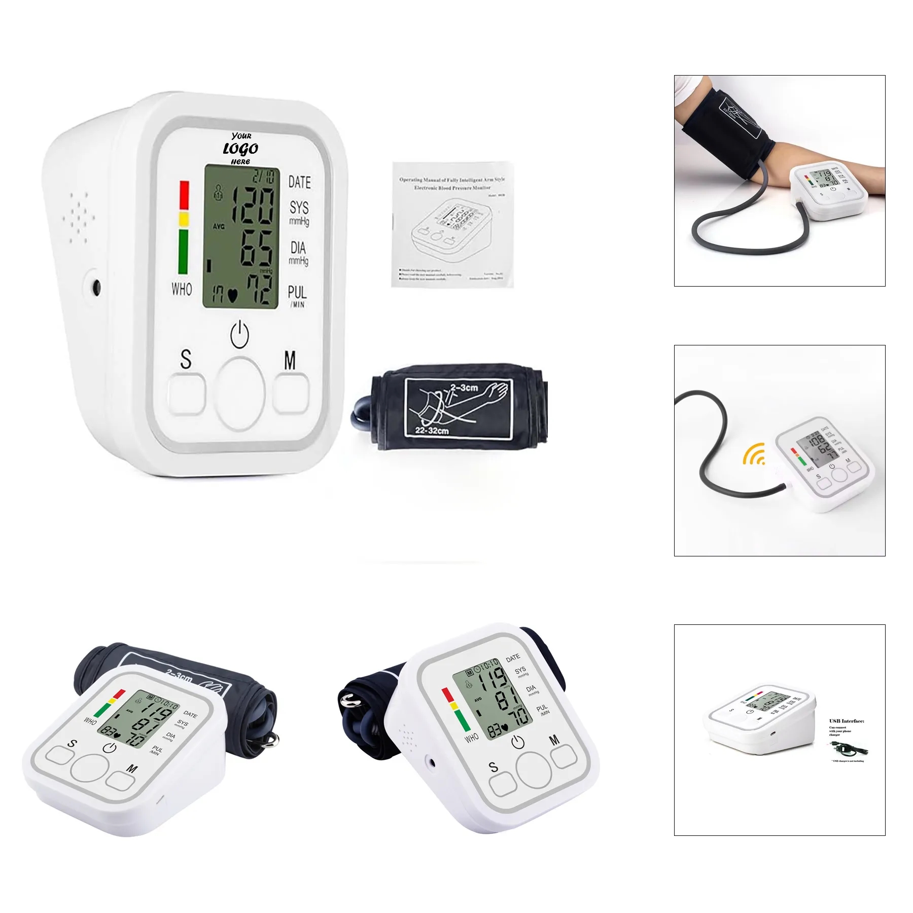 Digital Arm Blood Pressure Monitor With Simple Controls