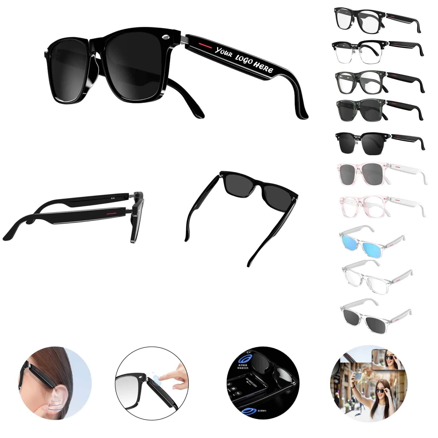 Smart Audio Translation Glasses With Touch Controls