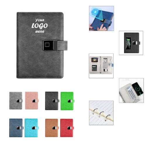 Smart Power Bank Notebook With 3 In 1 Charging Cable