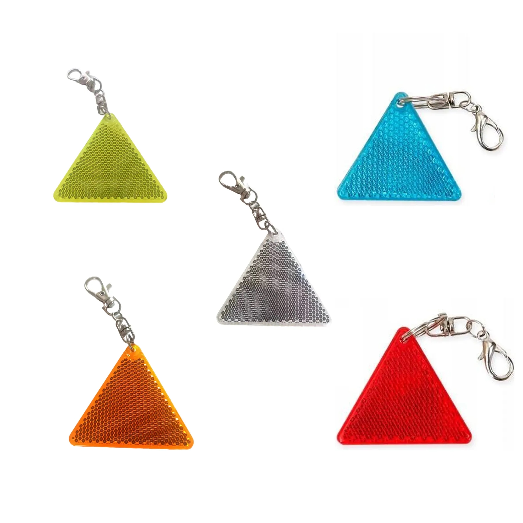 High Visibility Reflective Triangle Safety Keychain For Walk - Image 3