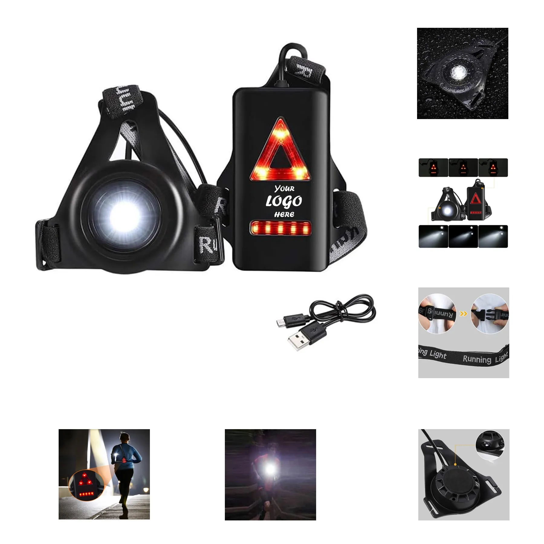 Rechargeable Night Running Light With Adjustable Strap