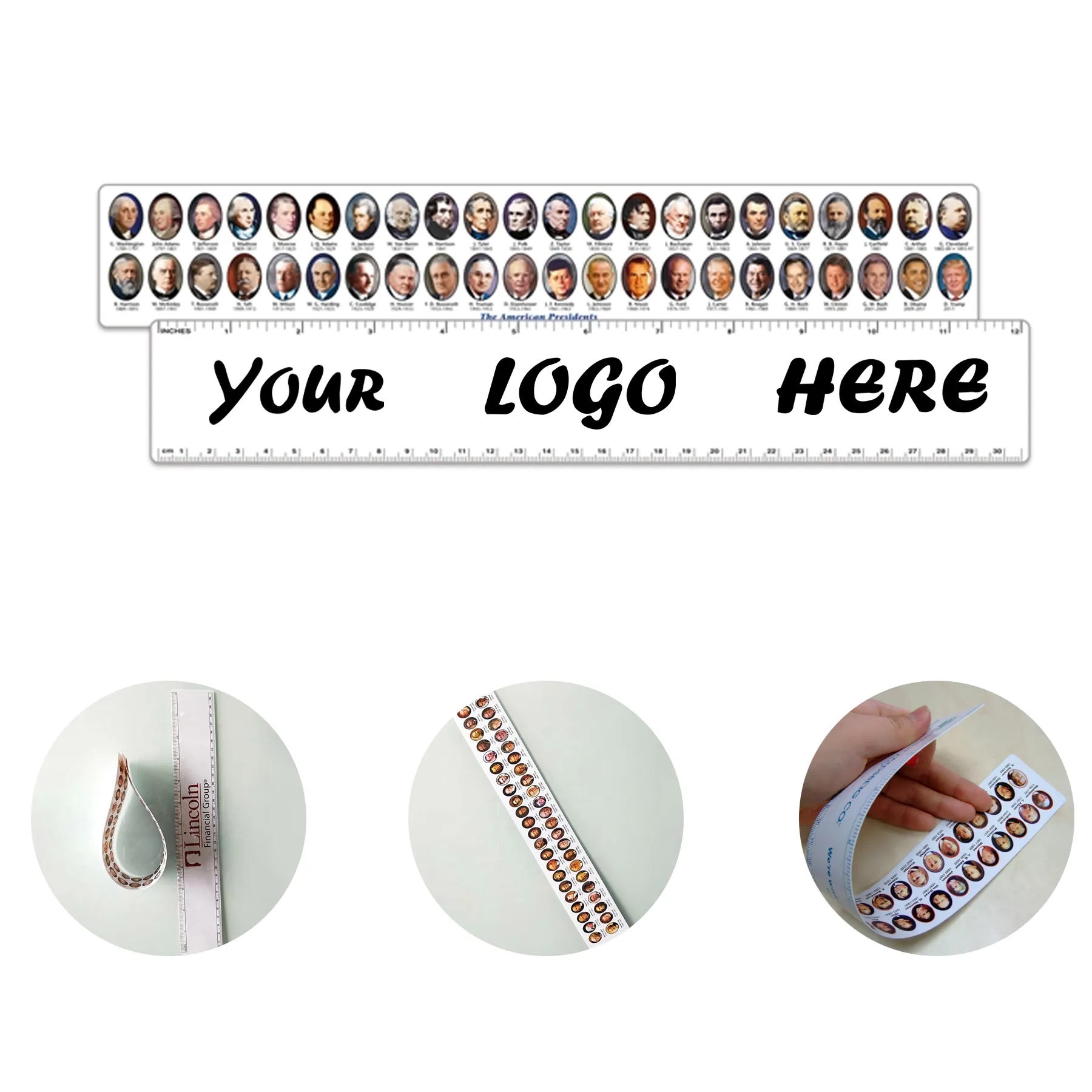 12 Inch Presidential Vinyl Ruler For School Events
