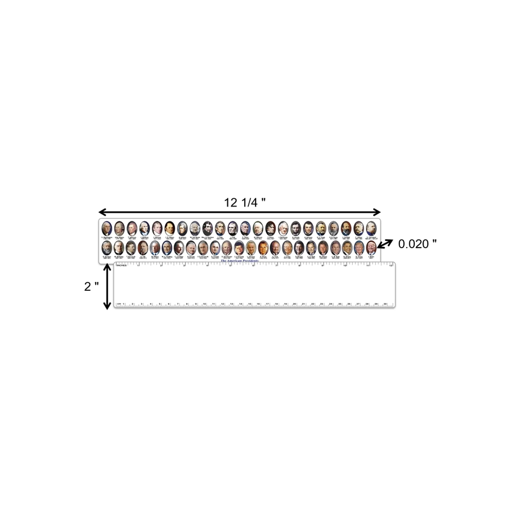 12 Inch Presidential Vinyl Ruler For School Events - Image 2