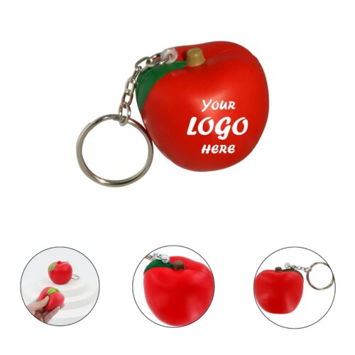 Soft Apple Stress Reliever Key Chain For Daily Carry