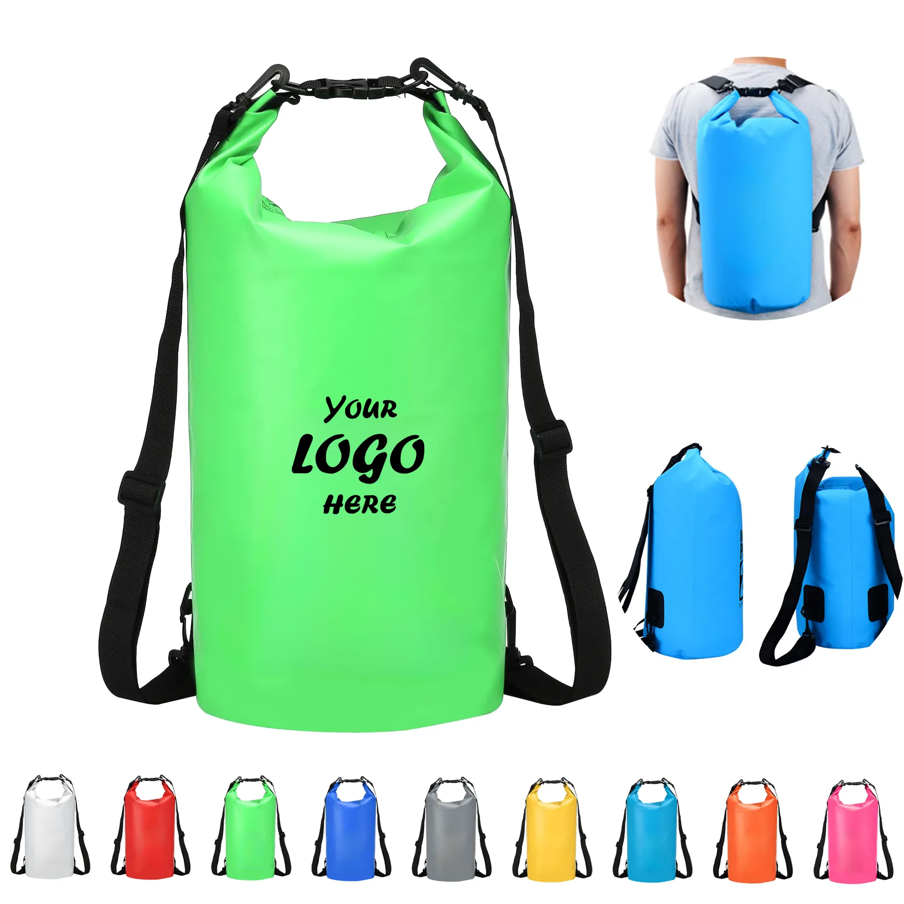 20L Waterproof Roll-Top Dry Bag For Beach And River Trips
