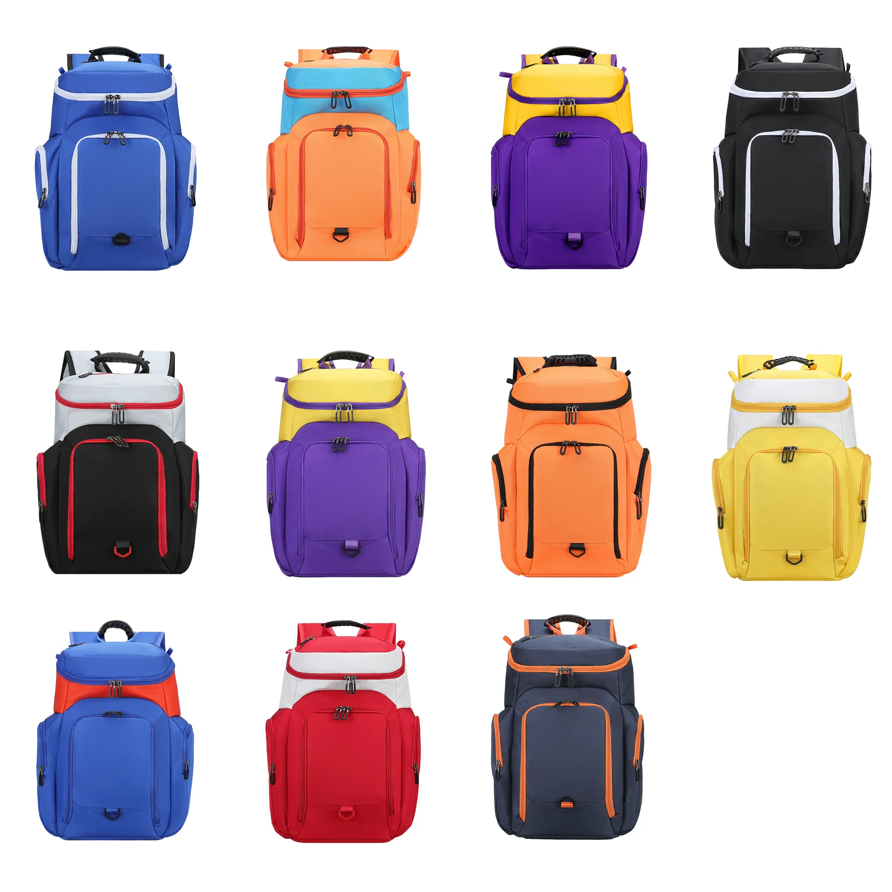 Youth Waterproof Ball Backpack With Front Logo Panel - Image 3
