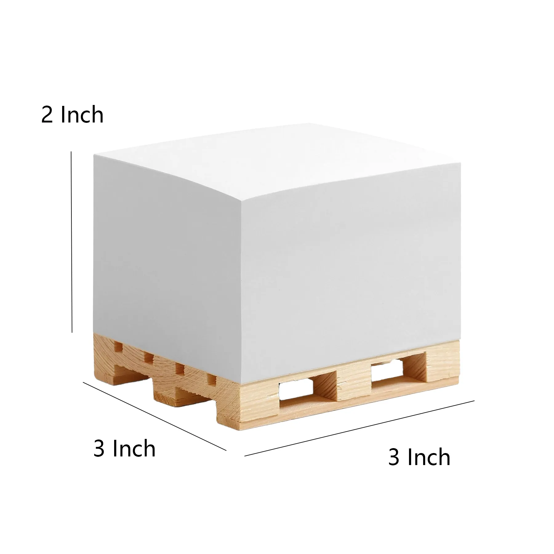 Custom Sticky Note Cube With Wooden Desk Base - Image 2