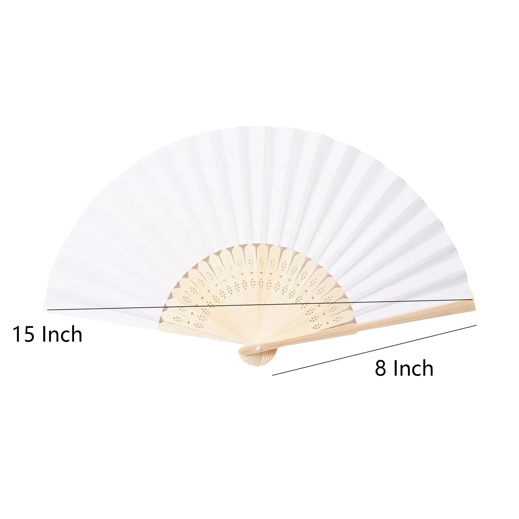 Bamboo Folding Hand Fan With Printed Cloth Panel - Image 2