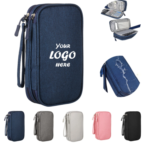 Travel Cable Organizer Pouch With Handle