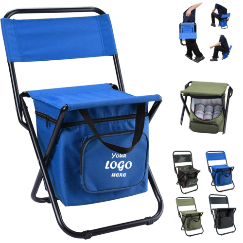 Folding Camping Stool Backpack With Cooler Bag