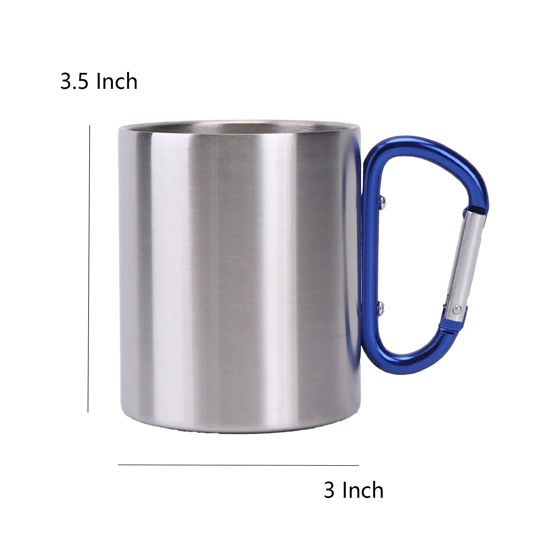 10 Oz Stainless Steel Camping Cup With Carabiner Handle - Image 2