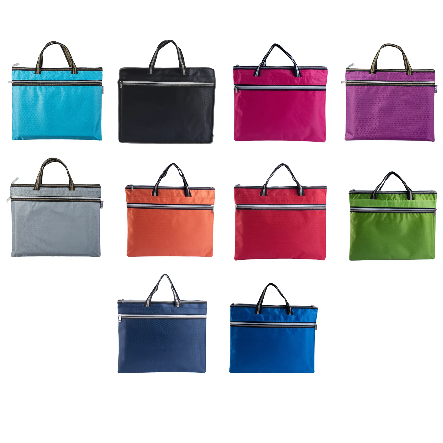 Waterproof Oxford Document Briefcase With Double Zipper - Image 3