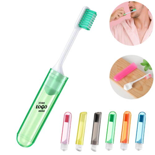 Portable Folding Travel Toothbrush With Ventilated Case