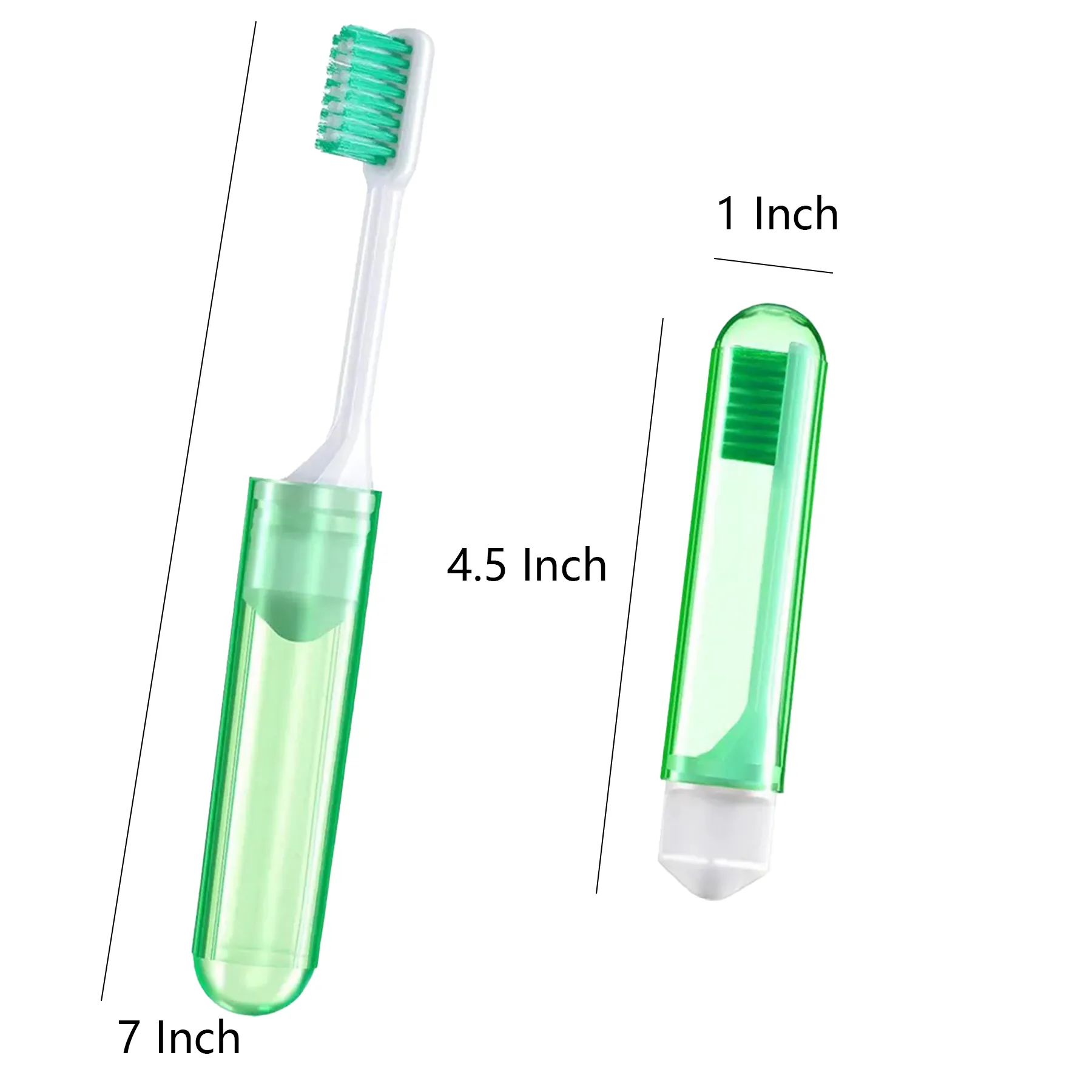 Portable Folding Travel Toothbrush With Ventilated Case - Image 2
