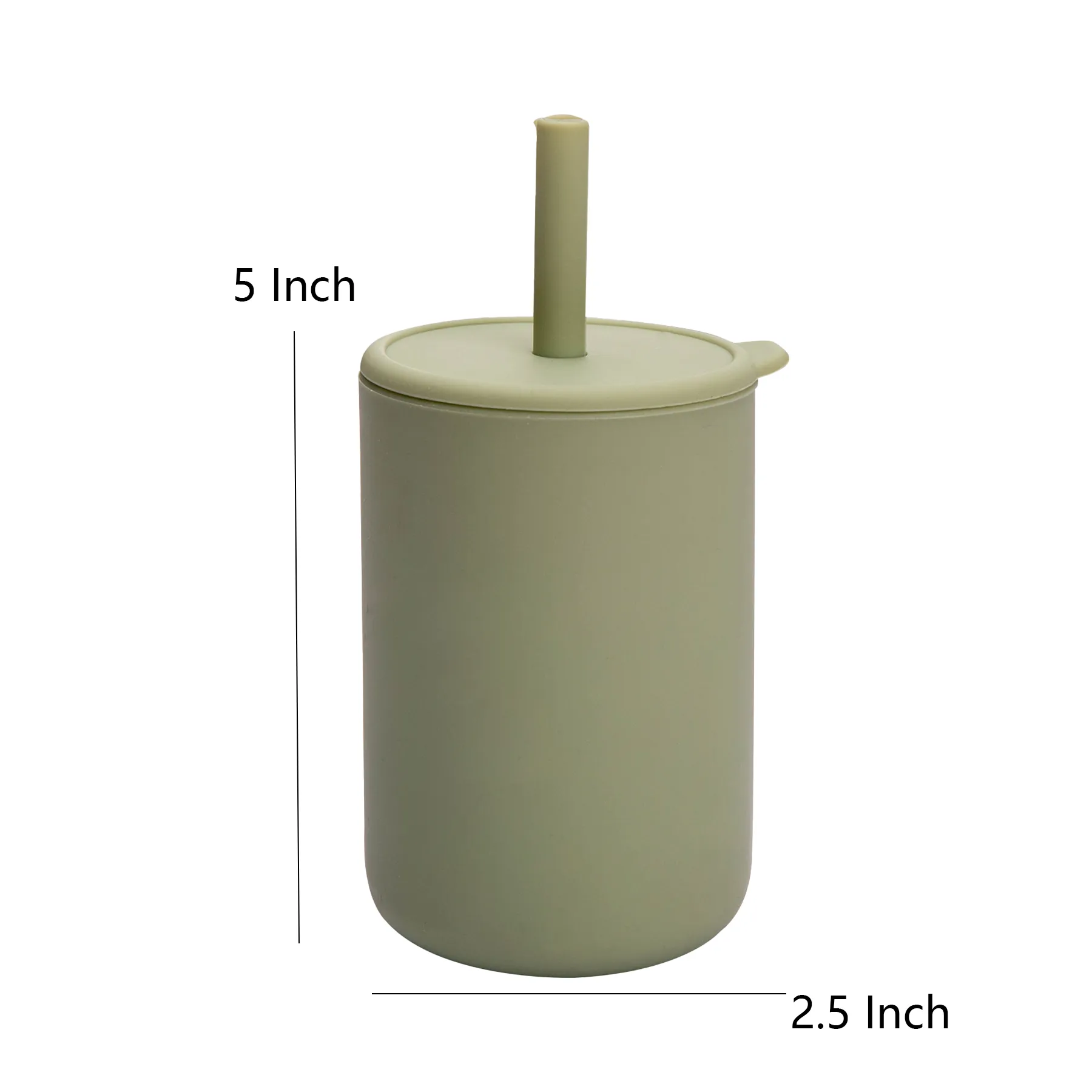 Baby Silicone Sippy Cup With Straw Lid - Image 2