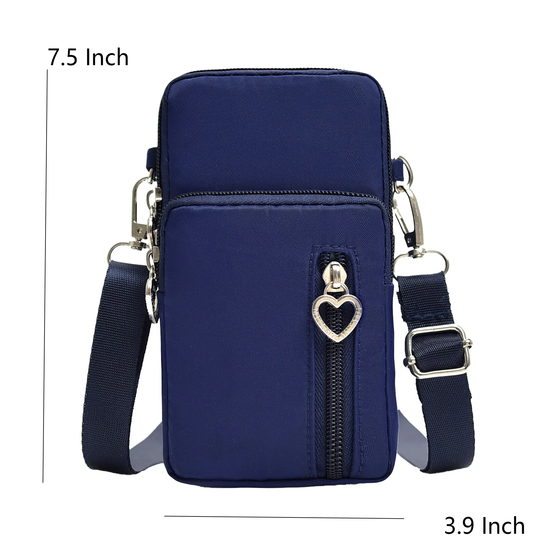 Compact Nylon Mini Crossbody Phone Bag With 4 Pockets - Image 2