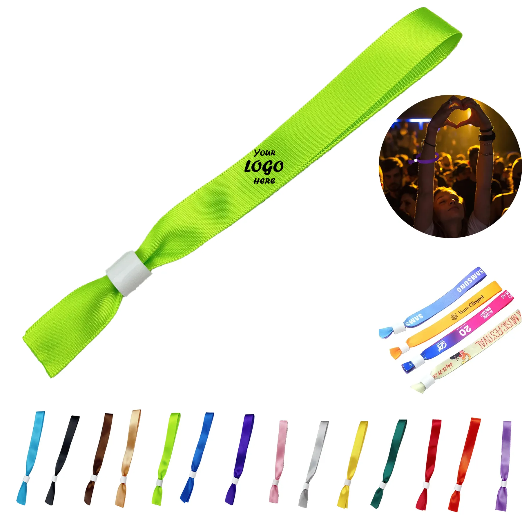 Adjustable Sublimated Polyester Event Wristband