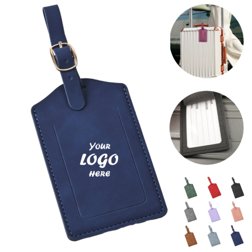 PU Leather Privacy Flap Luggage Tag