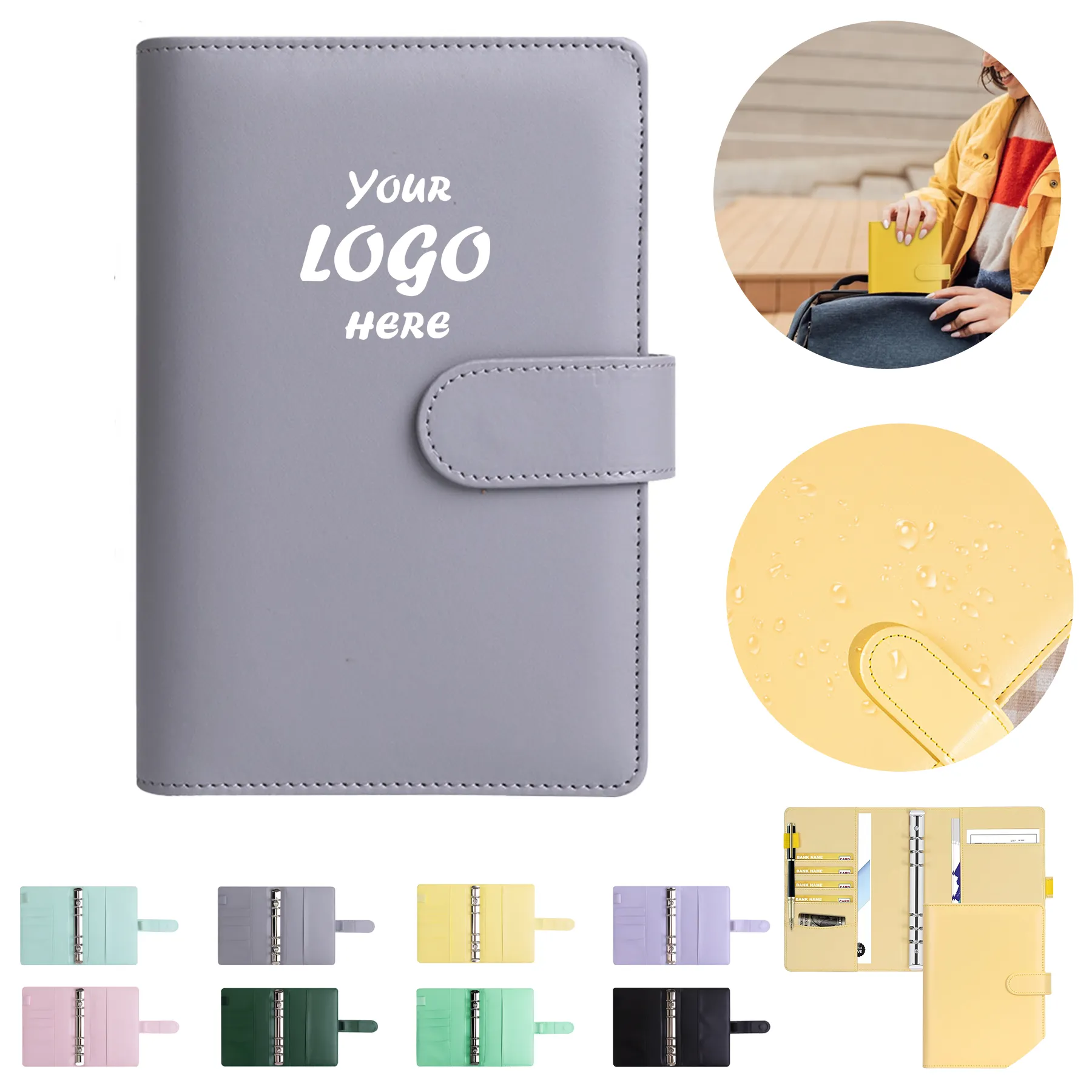 A6 Refillable Six Ring PU Binder Notebook