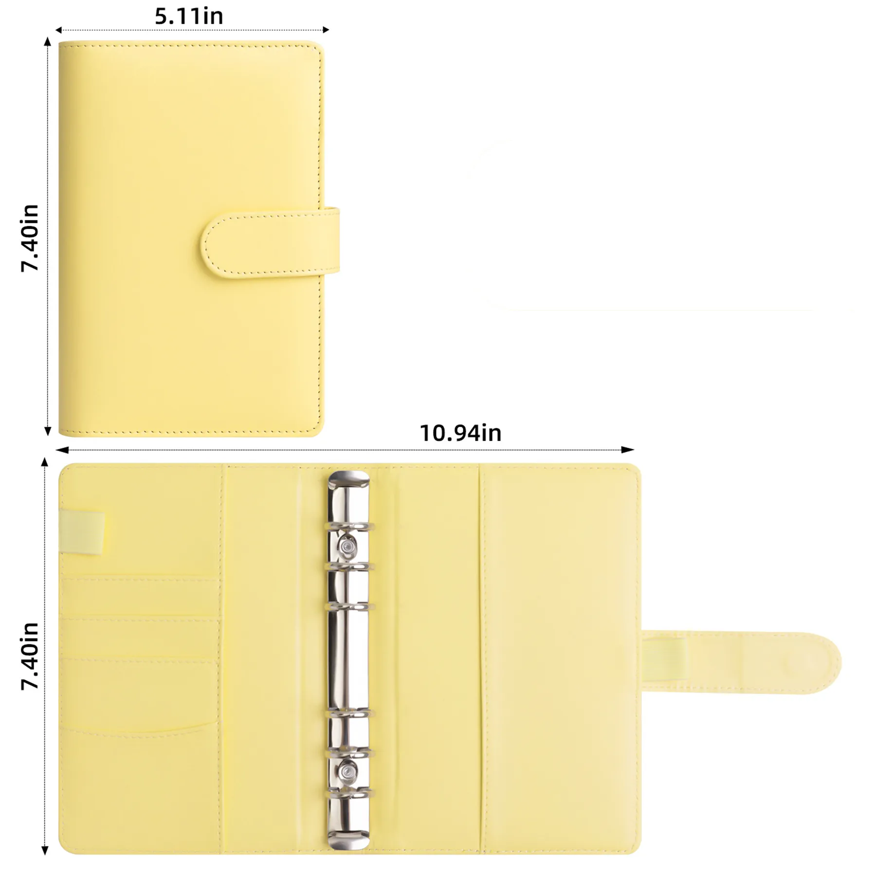 A6 Refillable Six Ring PU Binder Notebook - Image 2