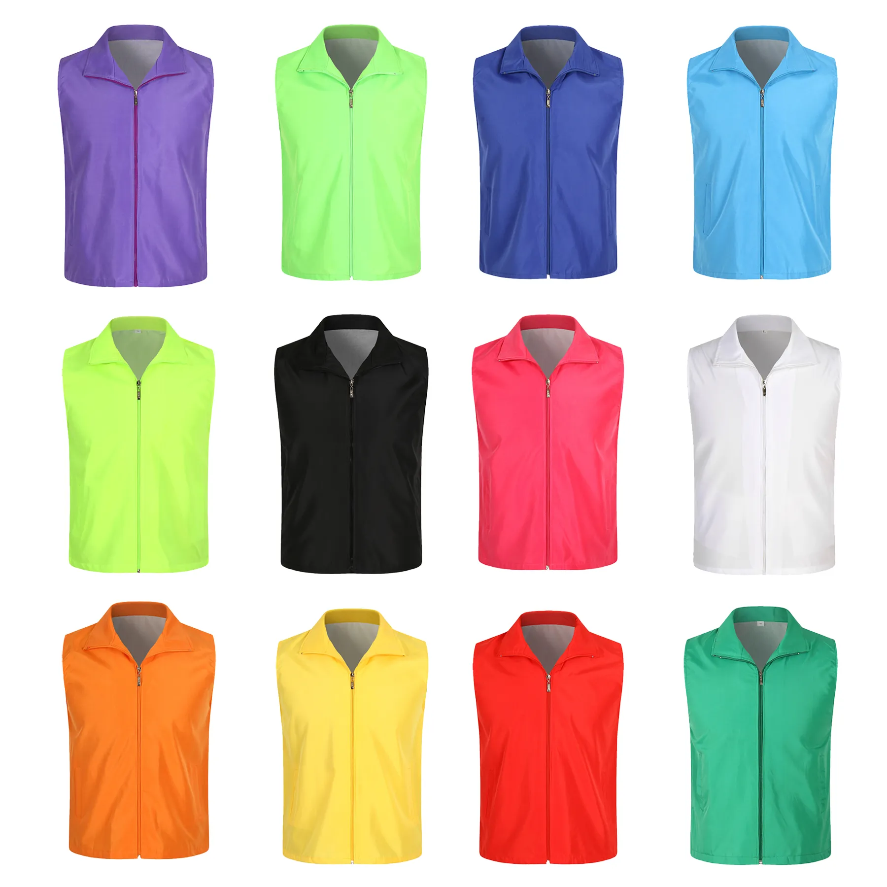 Polyester Volunteer Activity Vest With Front Zipper - Image 3