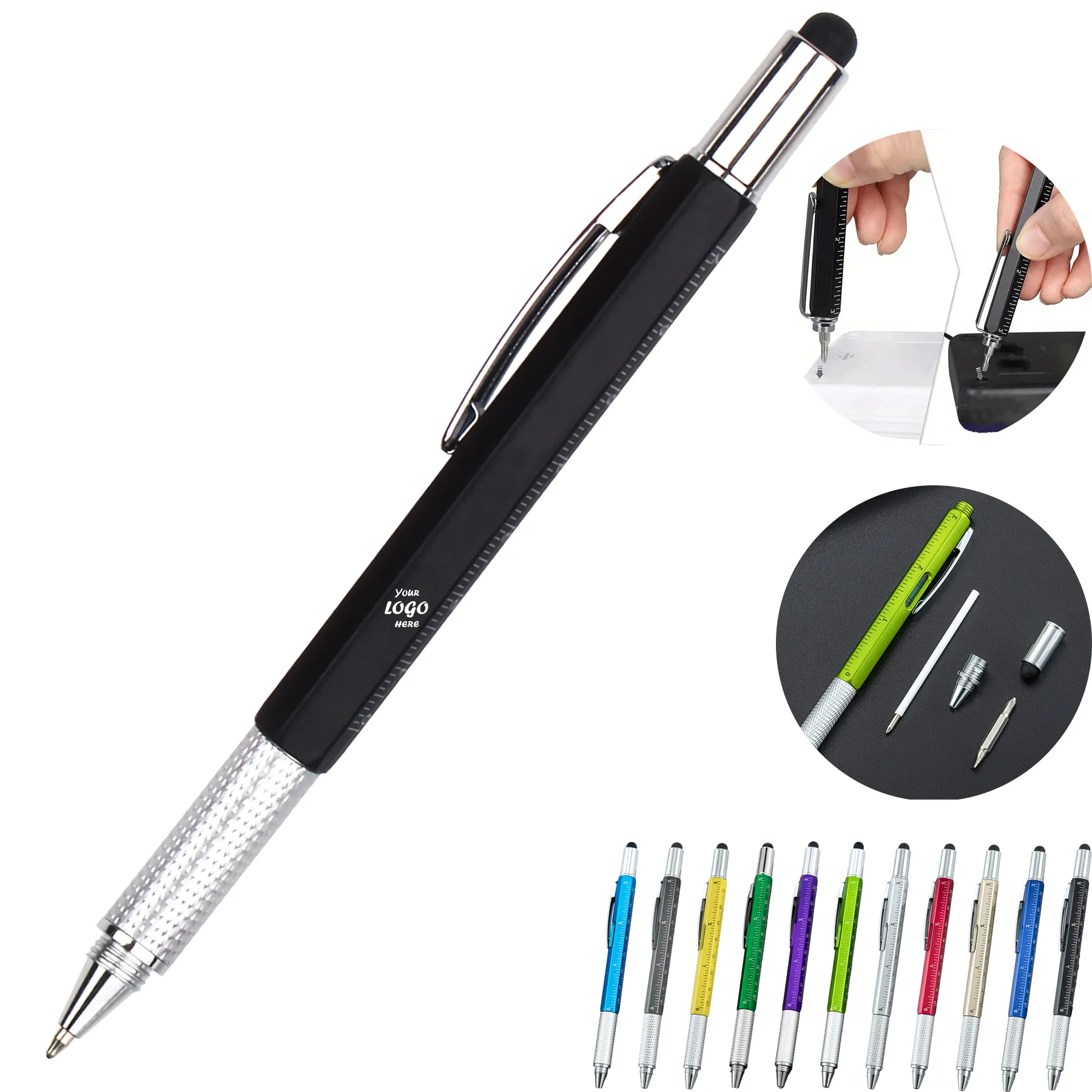 6 In 1 Stylus Pen With Screwdriver And Ruler Tool