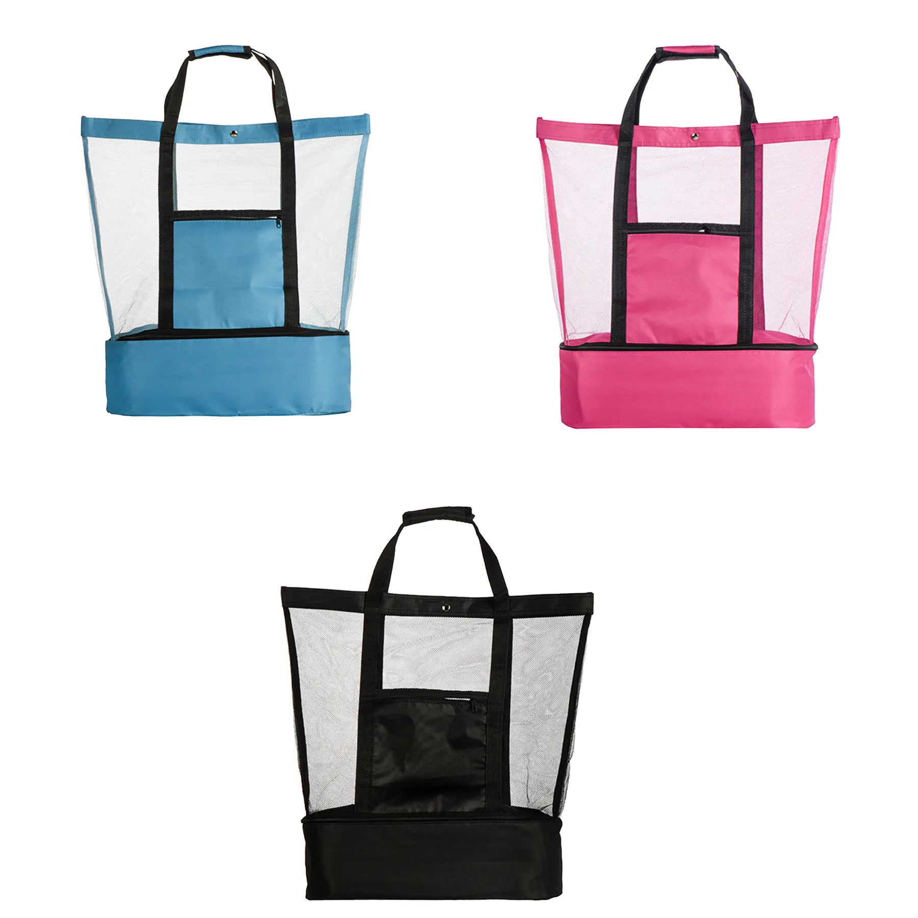 Mesh Beach Tote Bag With Detachable Cooler Bottom - Image 3