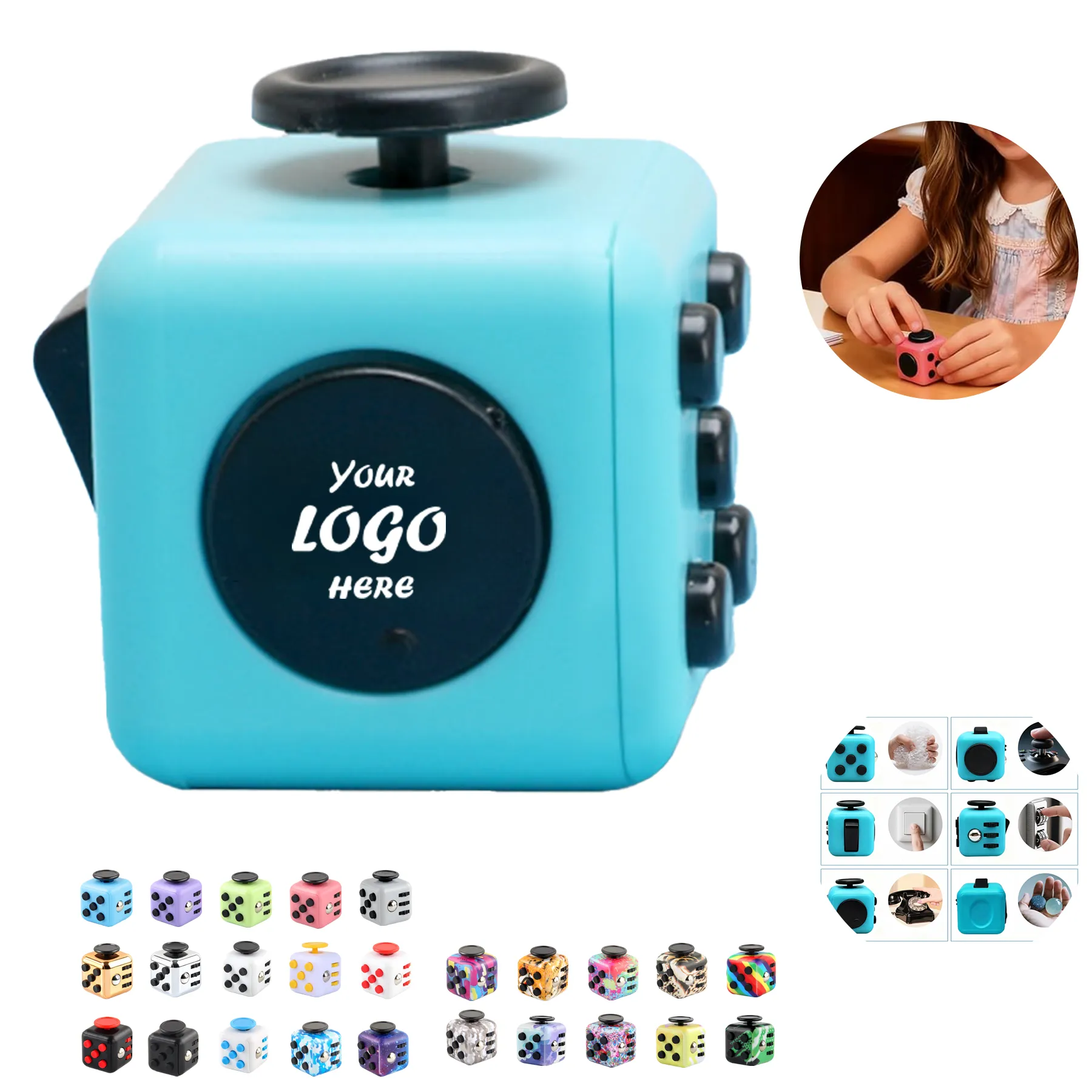Dice Style Fidget Cube Stress Relief Toy