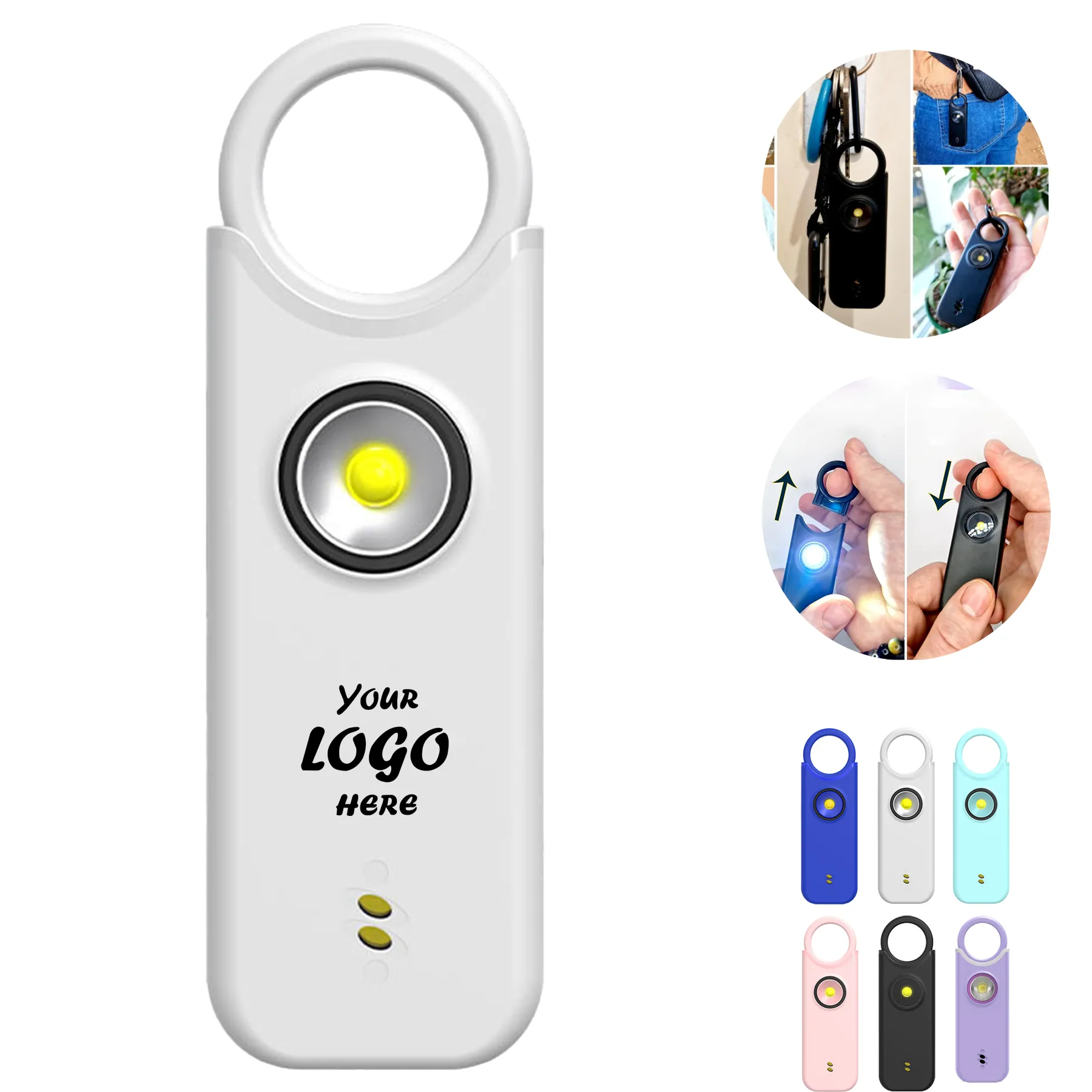 Rechargeable Personal Safety Alarm Keychain