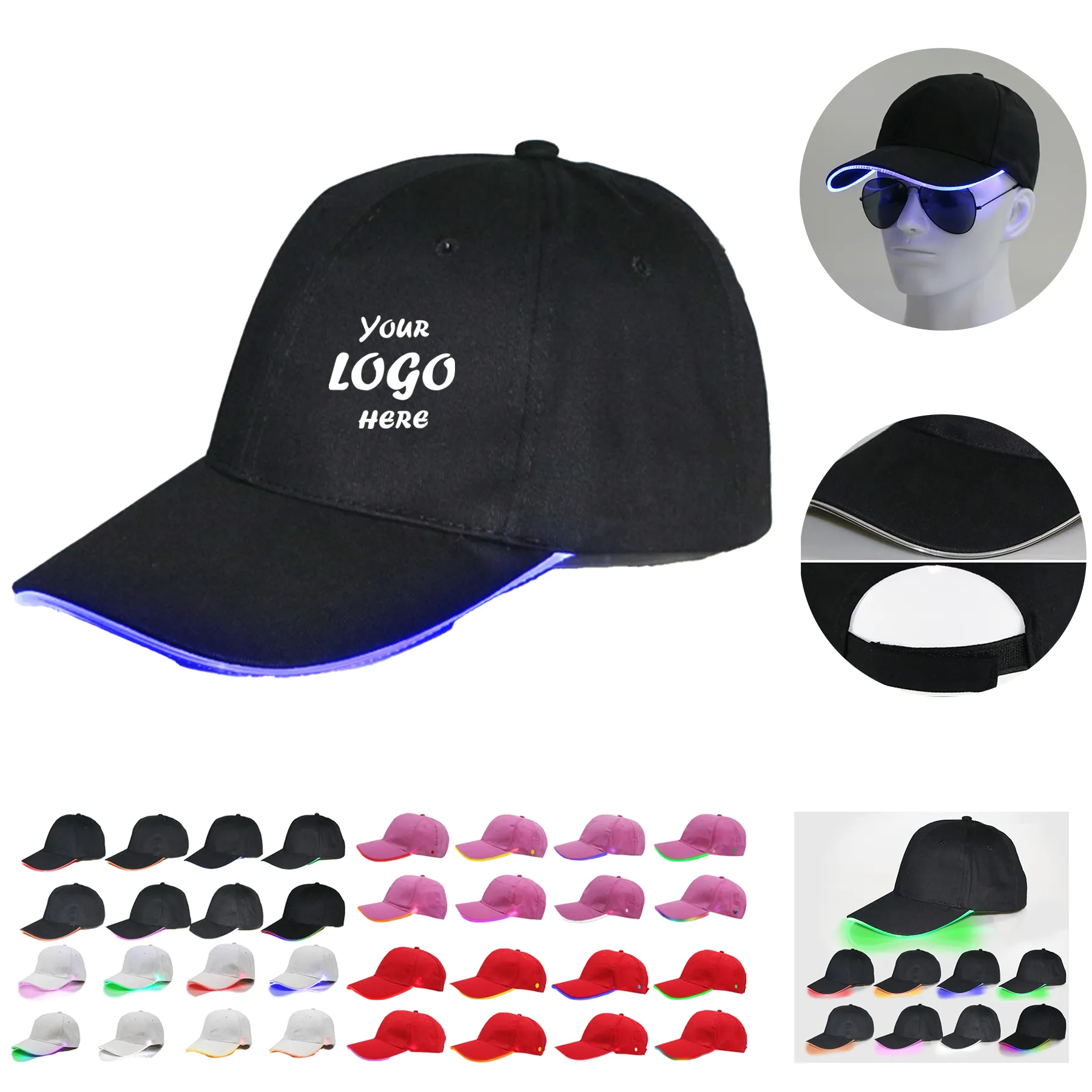 LED Light Up Party Baseball Cap