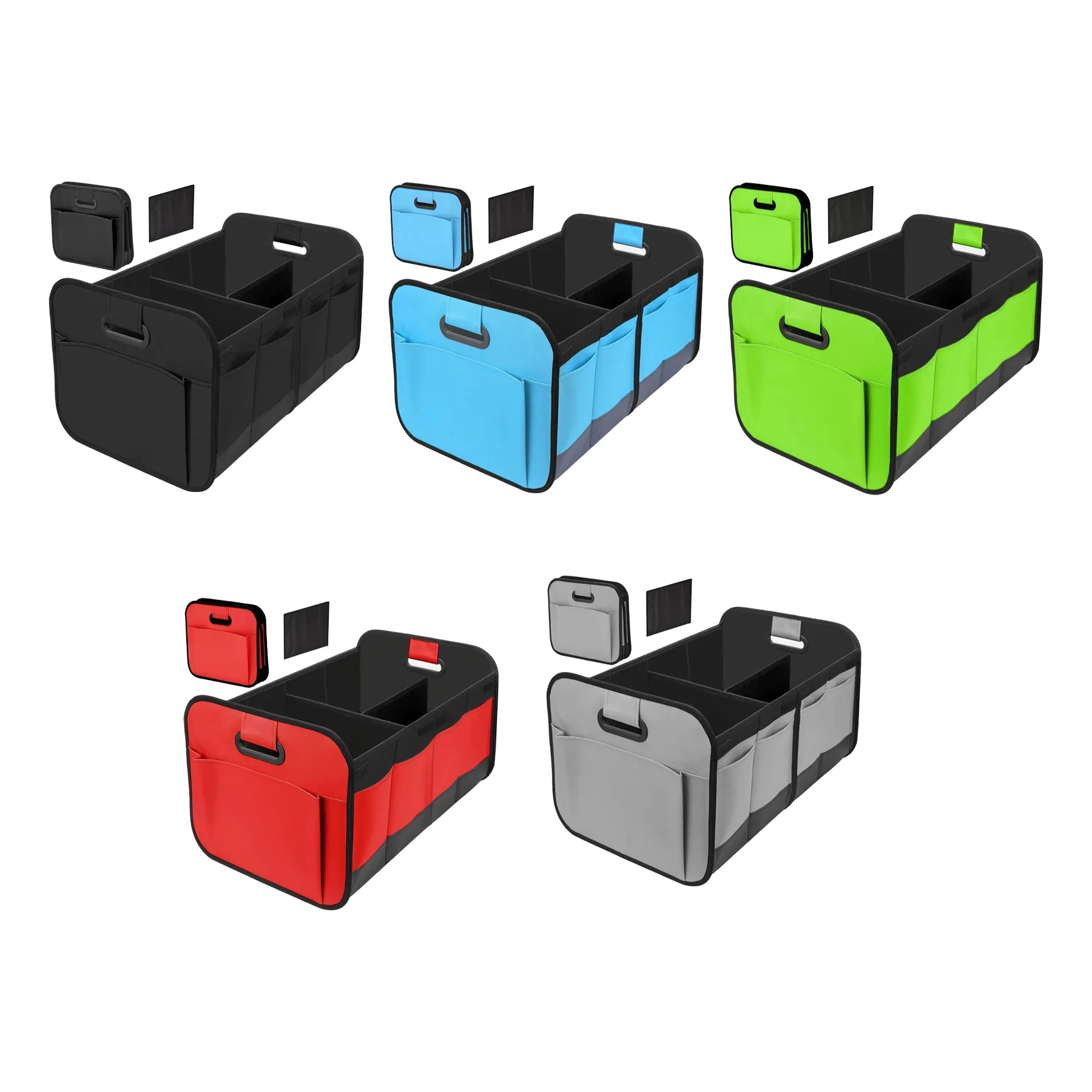 Six Pocket Car Trunk Organizer Bin - Image 3