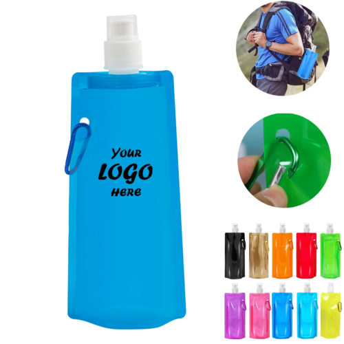Collapsible Roll Up Water Bottle With Clip