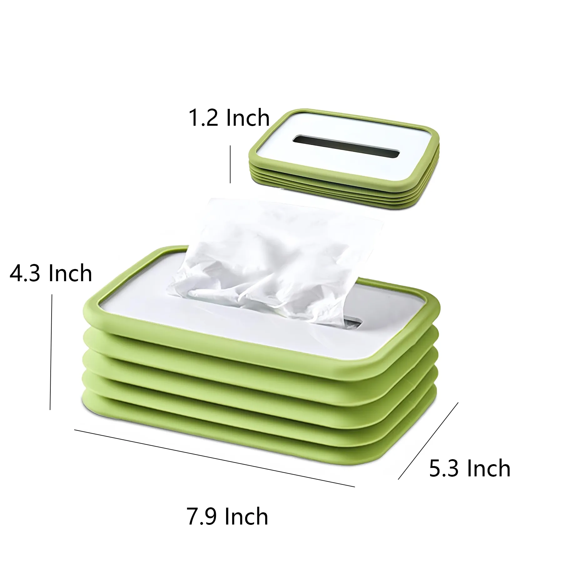 Foldable Silicone Car Tissue Box Holder - Image 2