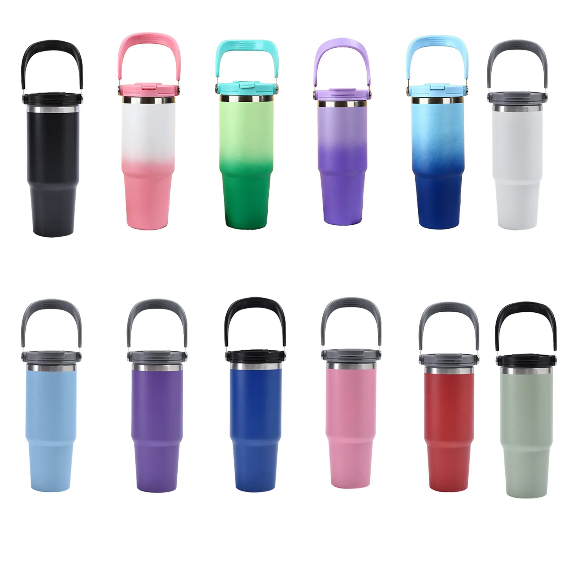 30 Oz Stainless Steel Insulated Handle Tumbler - Image 3