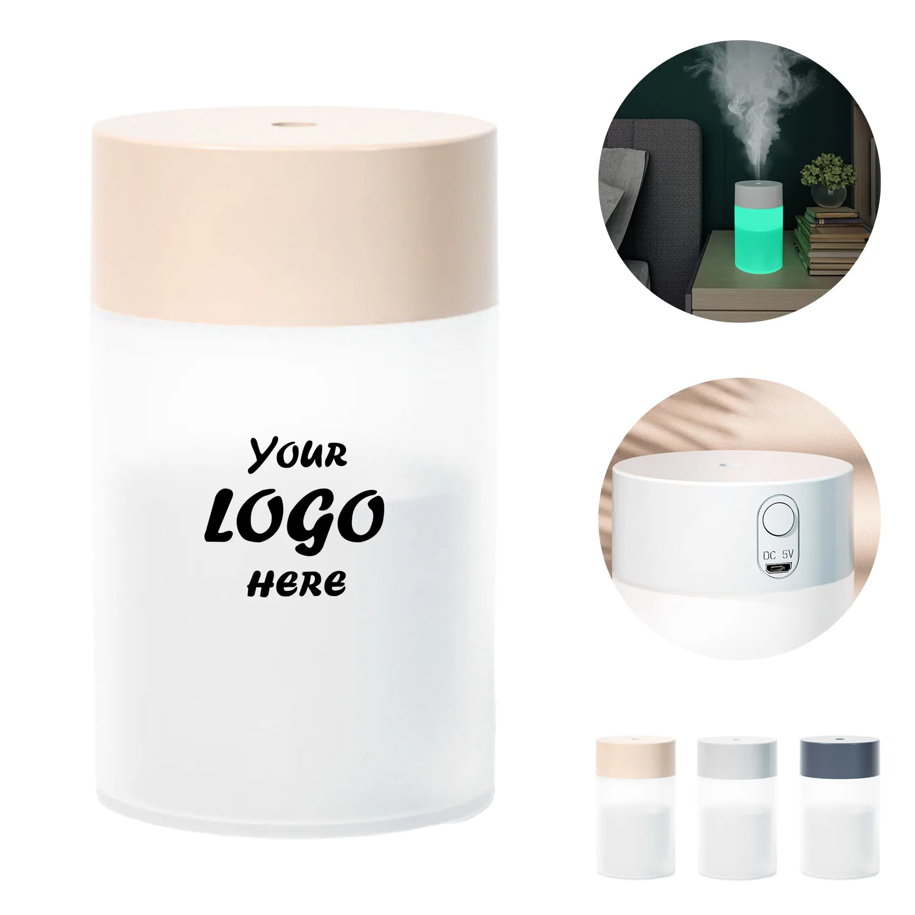 USB Mini Humidifier With Ambient Light