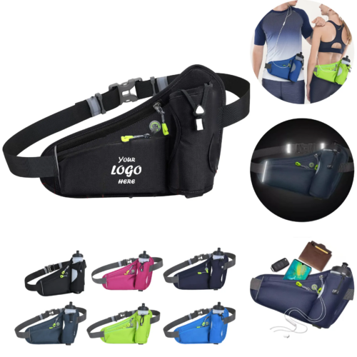 Polyester Waist Pack With Water Bottle Holder