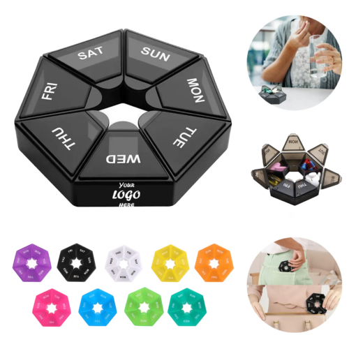 Weekly Silicone Pill Organizer Box